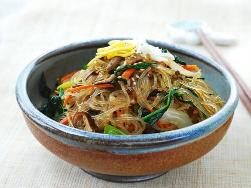Japchae (Korean Stir-fried Glass Noodles) - Korean Bapsang