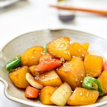 Korean braised potato side dish
