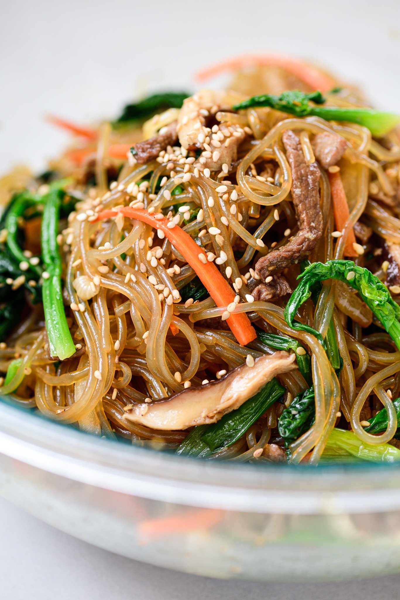 DSC5189 3 - Japchae (Stir-Fried Starch Noodles with Beef and Vegetables)