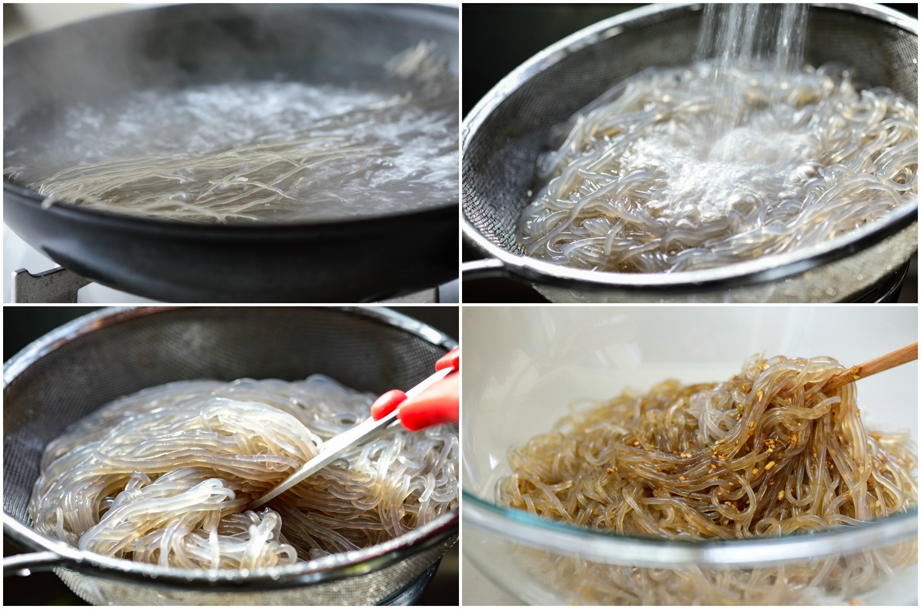 PicMonkey Collage - Japchae (Starch-Fried Noodles with Beef and Vegetables)