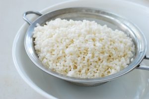 soaked rice for porridge