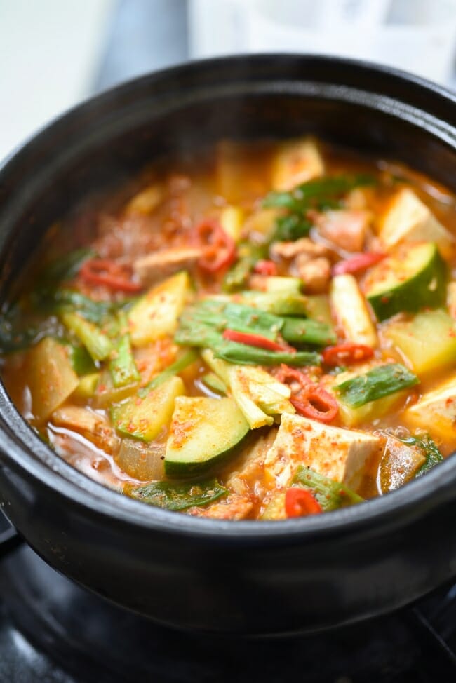 Doenjang jjigae (Korean soybean paste stew)
