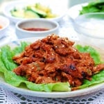 Thinly sliced pork marinated in a gochujang sauce