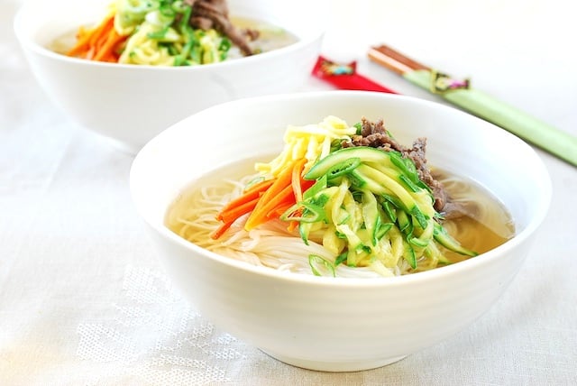 Korean banquet noodle soup