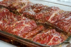 Marinated Korean beef short ribs