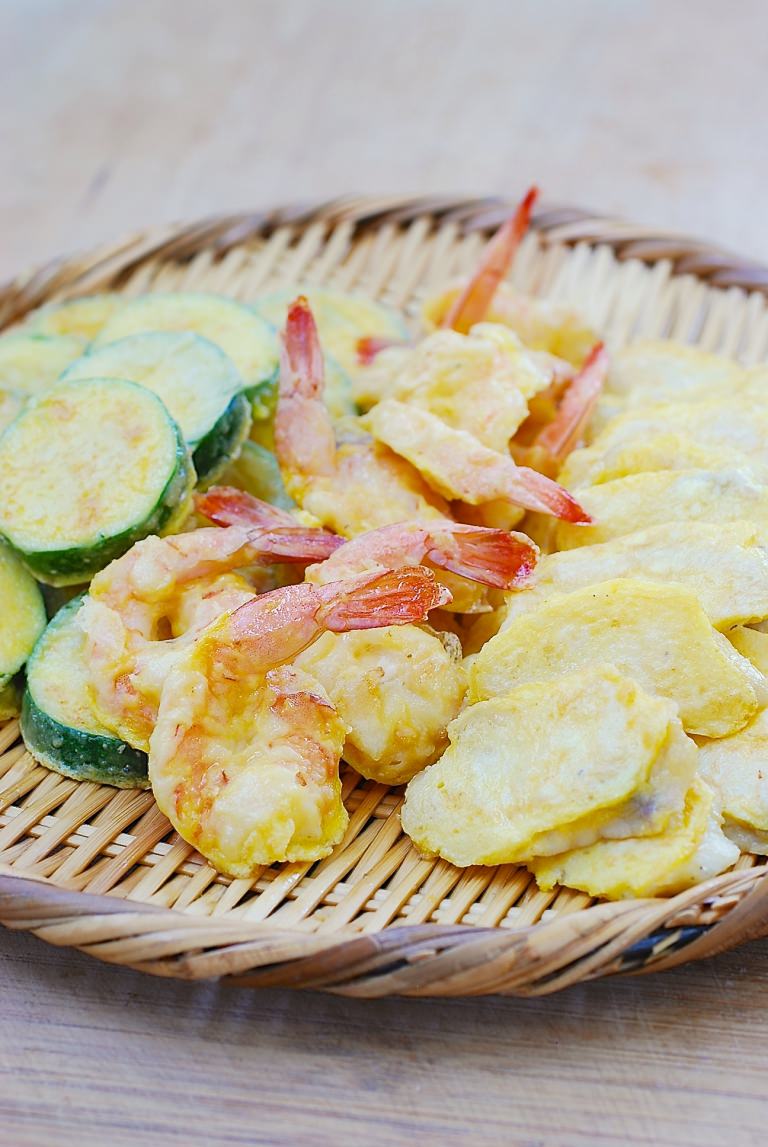 Modeumjeon (Zucchini, shrimp, and fish pan-fried in egg batter) Modeumjeon (Zucchini, shrimp, and fish pan-fried in egg batter)