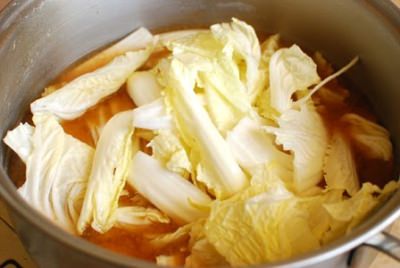 Soybean Paste Soup with Napa Cabbage