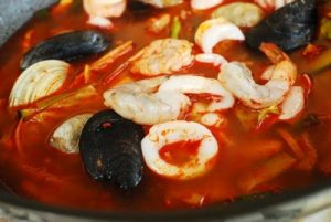 Korean-Chinese spicy noodle soup