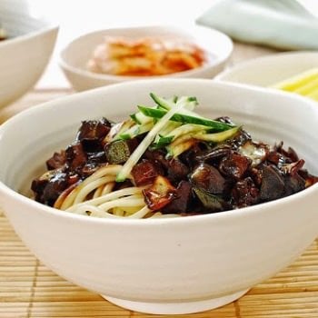 Korean Black Bean Noodle Jajangmyeon-recipe-350x350