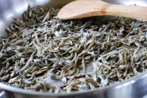 Korean dried anchovies stir-fry