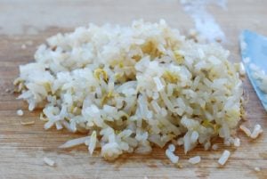 Chopped bean sprouts for kimchi mandu