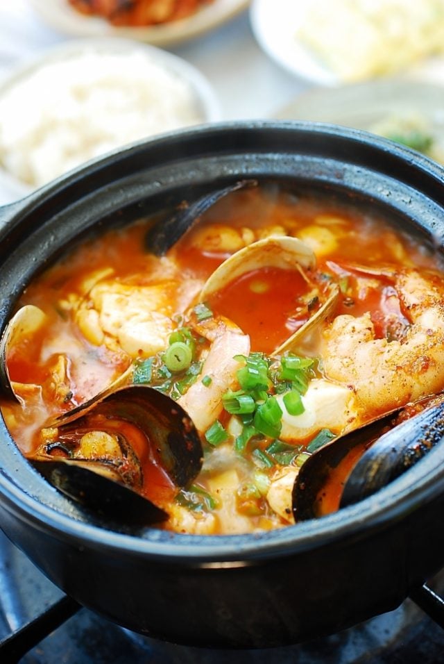 Haemul Sundubu Jjigae (Seafood Soft Tofu Stew) Korean Bapsang