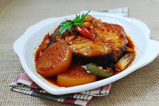 DSC 0558 e1528806877704 - Daegu Jorim (Soy Braised Cod Fish)