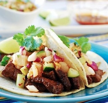 Korean style taco2 350x334 - Galbi Taco (Korean-Style Taco with Beef Short Ribs)