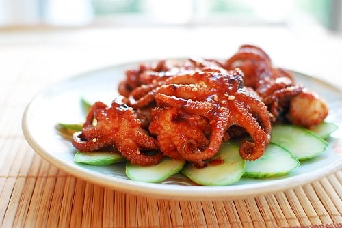Baby octopus - Jjukkumi Gui (Spicy Grilled Baby Octopus)