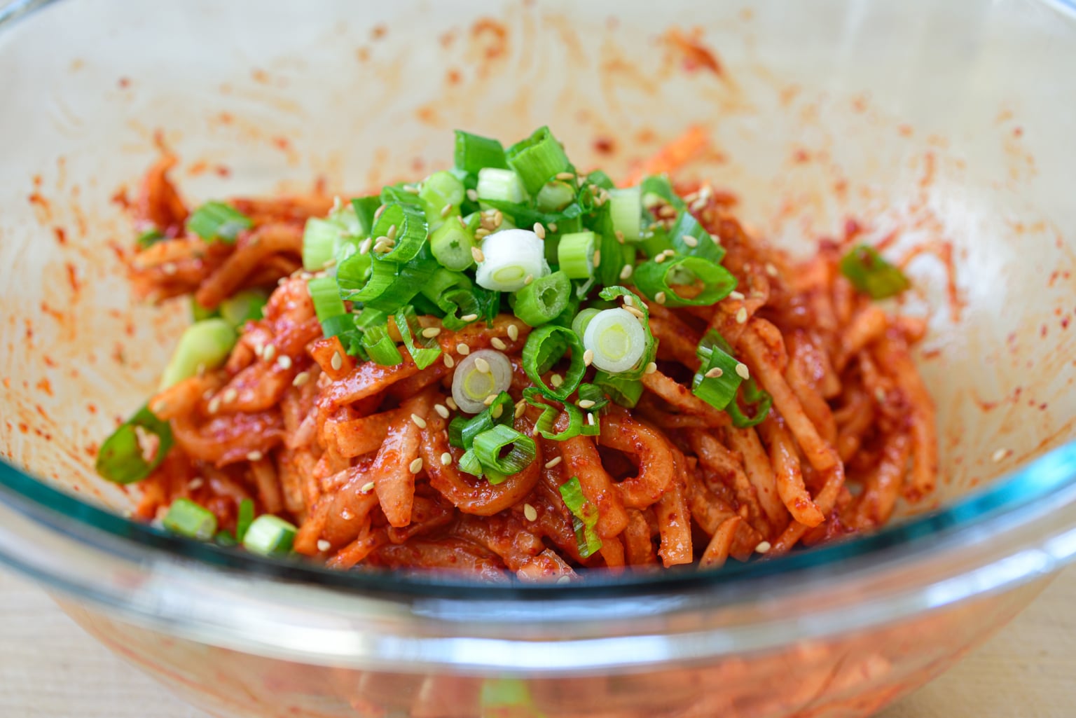 Musaengchae (Spicy Radish Salad) Korean Bapsang