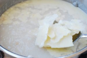 Removing solidified fat from bone broth