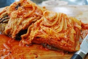 Kimchi jjim (braised kimchi with pork)