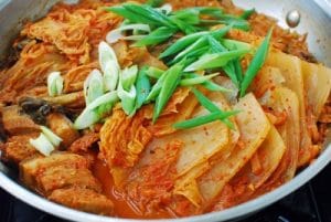Kimchi jjim (braised kimchi with pork)