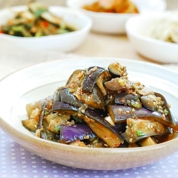 DSC 0092 3 350x350 - Gaji Namul (Steamed Eggplant Side Dish)