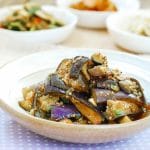 Steamed eggplant side dish