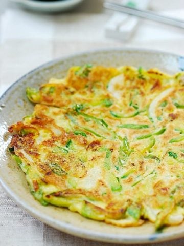 Hobak buchimgae (Korean zucchini pancake)