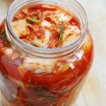 Simple kimchi in a gallon size jar