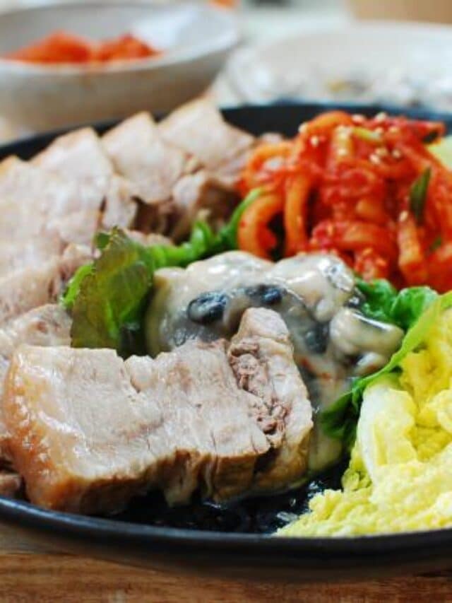 Korean Boiled Pork Wraps