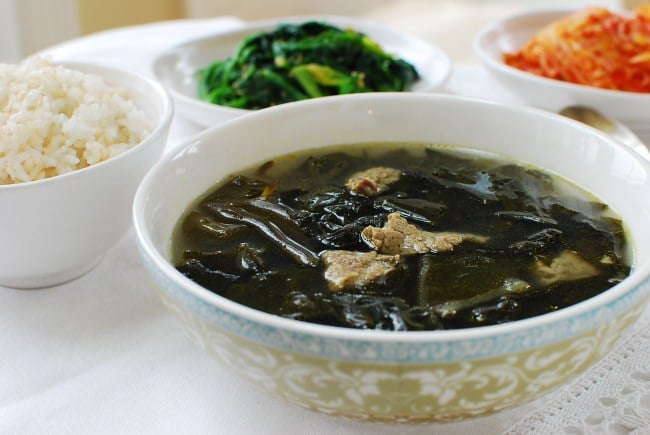 Miyeok guk (Seaweed soup) with beef