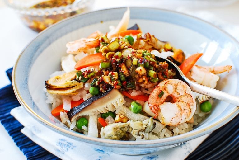 Haemul Bap (Seafood Rice Bowl) Korean Bapsang