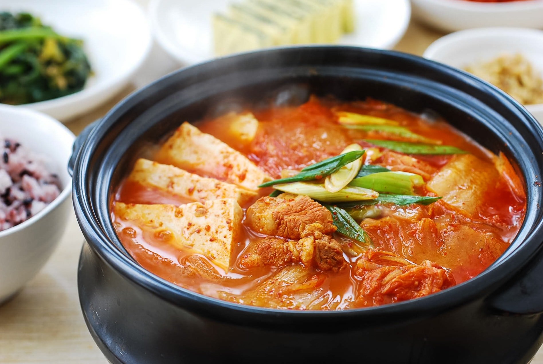 Want to add noodles to this kimchi jjigae? 