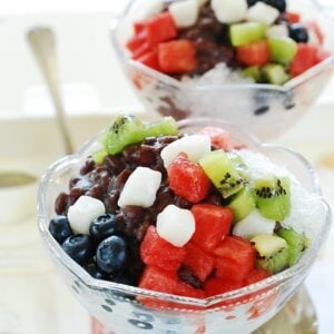 Patbingsu recipe 21 300x300 - Bingsu (Shaved ice with Sweet Red Beans)