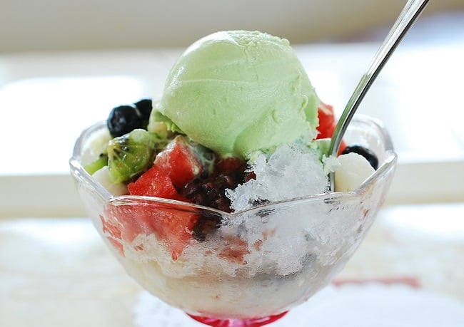 fried cake rice korean how to Sweet (Shaved Bapsang Patbingsu with  Beans) Korean  ice Red