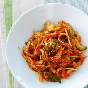 Ojingeo muchim 3 300x300 - Minari Jeon (Water Dropwort Pancake)