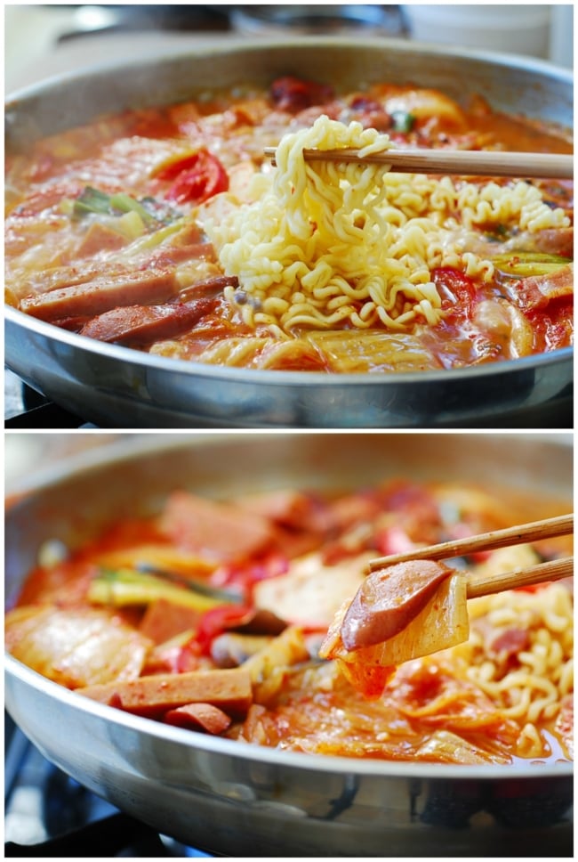 Budaae Jjigae (Army Stew) Recipe - Korean Bapsang