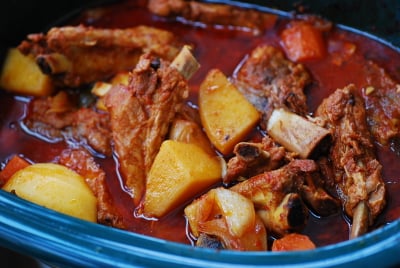 slow cooker Korean spicy pork ribs