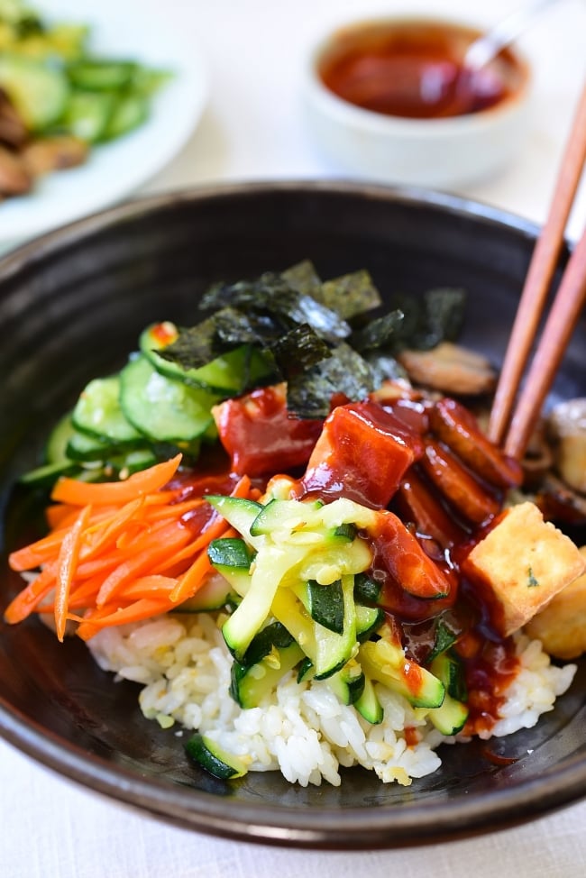 DSC 2302 e1548227443122 - Tofu Bibimbap (Vegan Bibimbap)