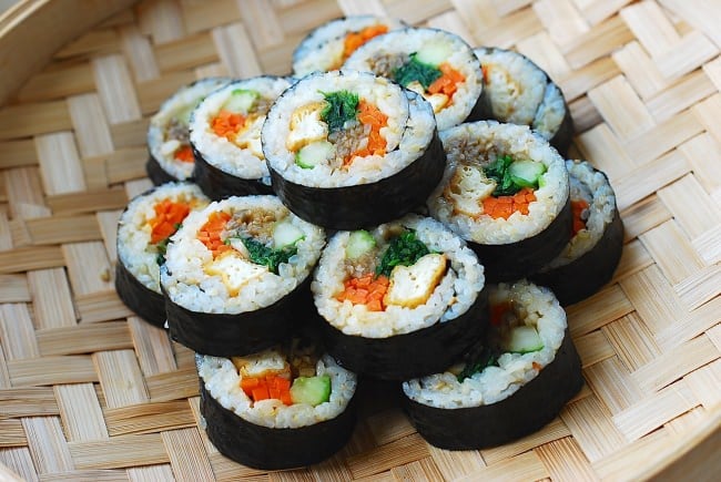 Vegan Kimbap Recipe with Tempeh