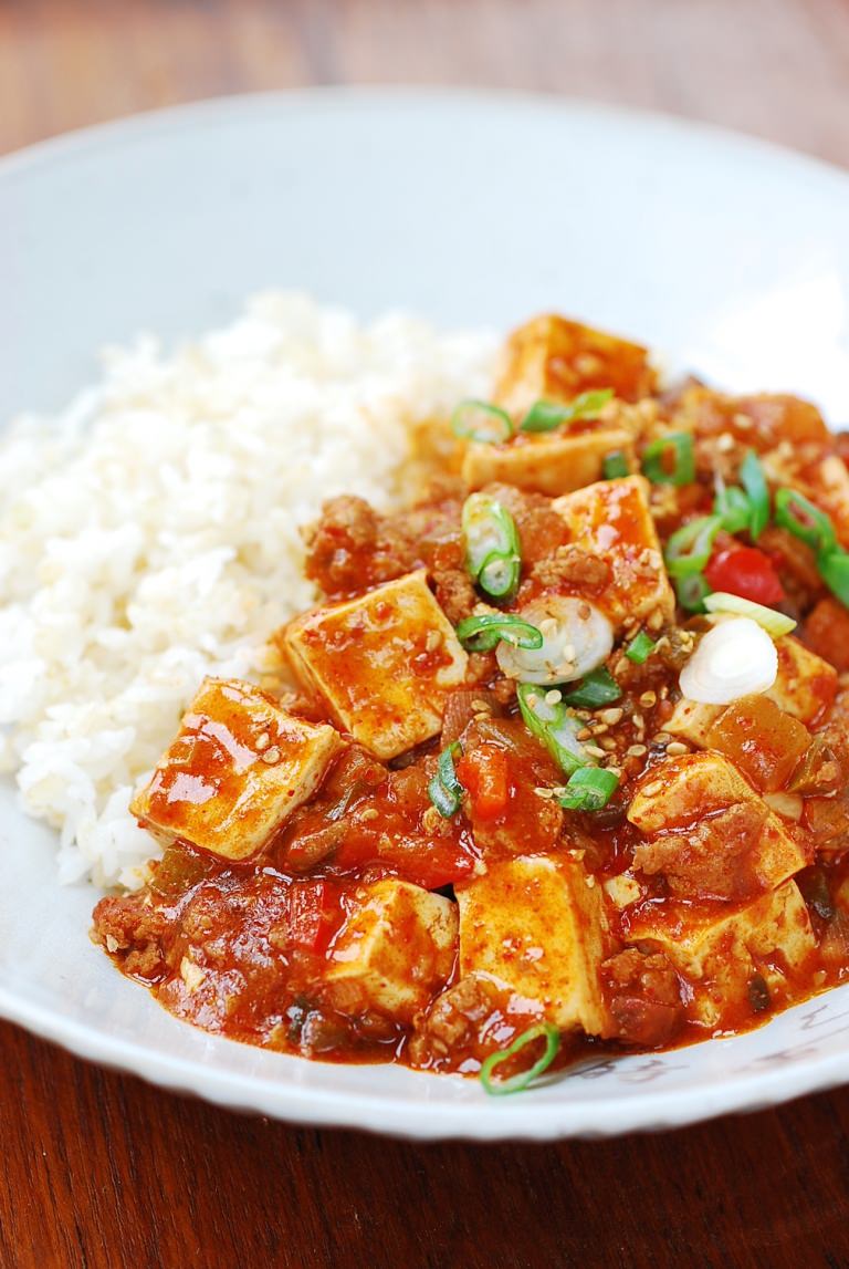 Korean-style mapo tofu
