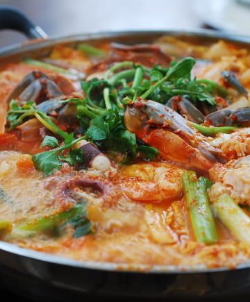 Haemul Jeongol (Spicy Seafood Hot Pot)