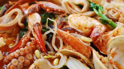 Haemul Jeongol (Spicy Seafood Hot Pot)
