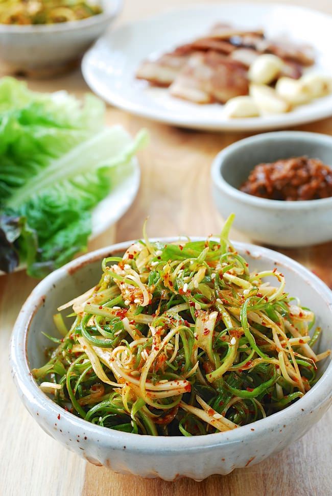 DSC 0813 1 e1463373030274 - Pa Muchim (Scallion Salad)