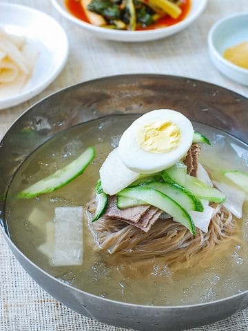 Korean cold noodle soup