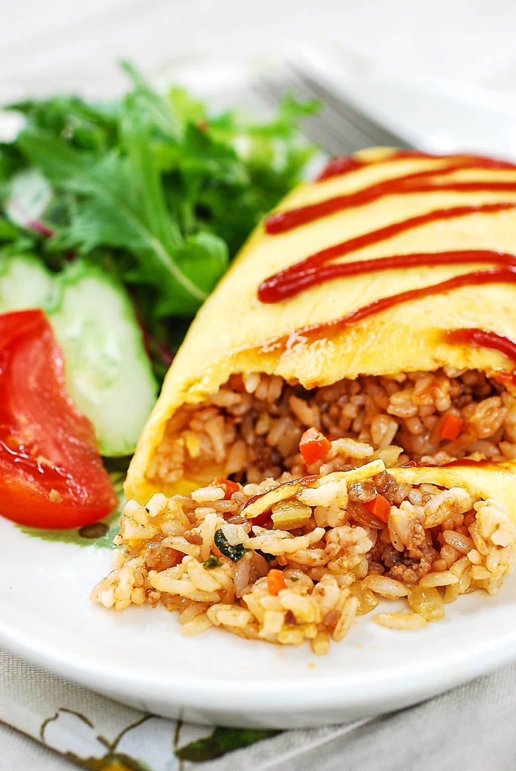 Omurice (Omelette Rice) - Korean Bapsang