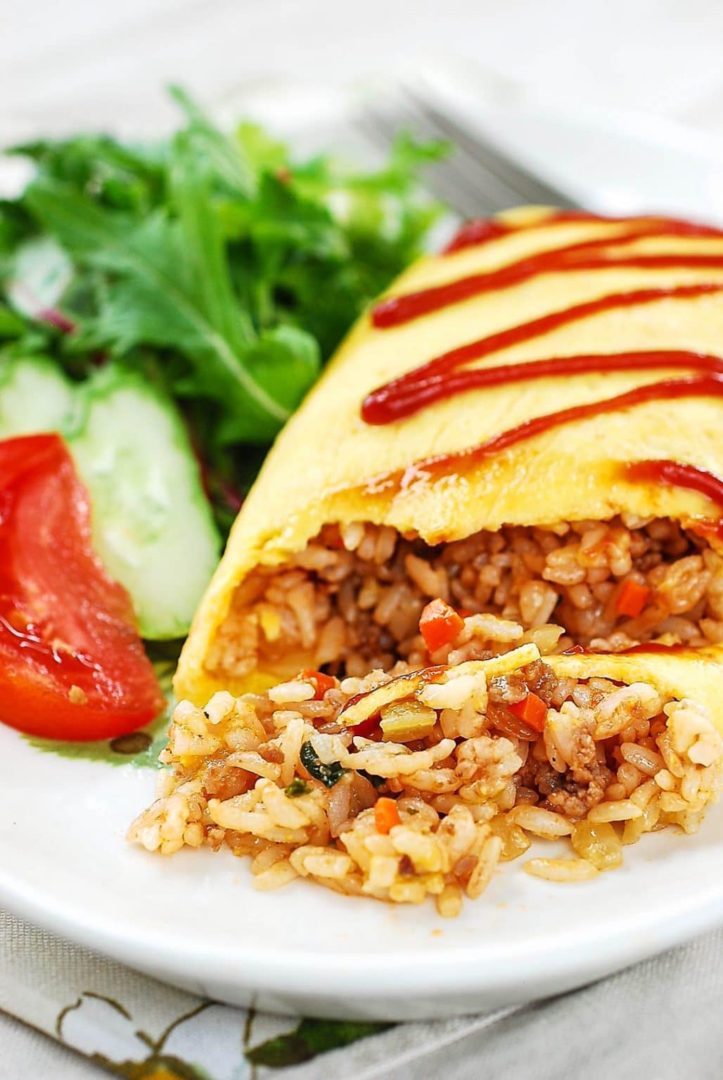 Omurice (Omelette Rice) - Korean Bapsang