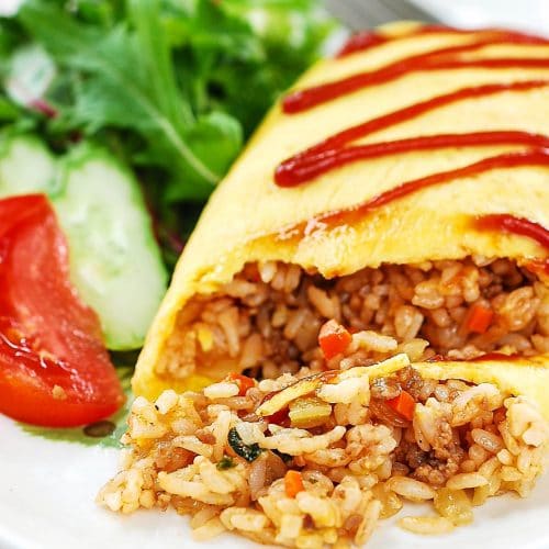 DSC 0161 3 500x500 - Omurice (Omelette Rice)