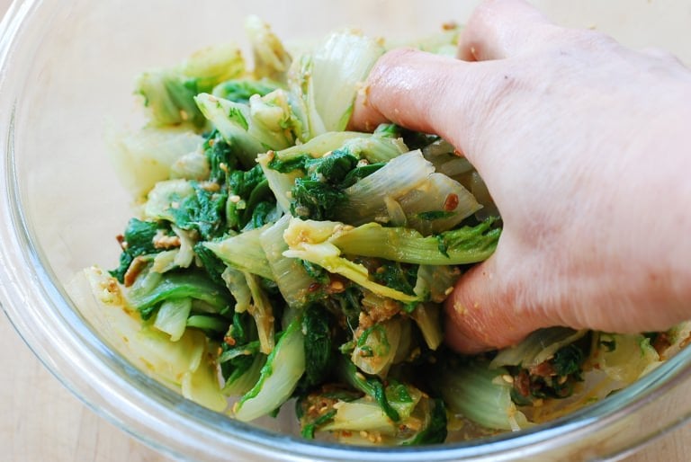 DSC 1359 768x514 - Putbaechu (Young Cabbage) Doenjang Muchim