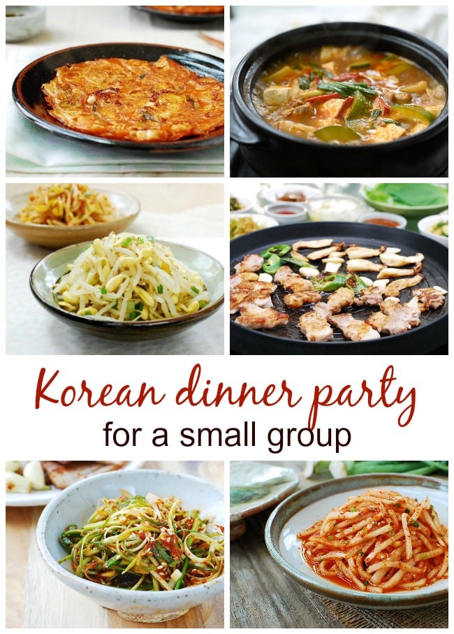 Cena coreana para grupos pequeños: Menús coreanos para cenas