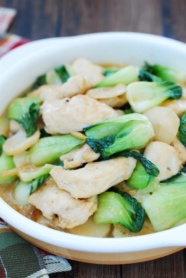 Chicken Stir Fry with Baby Bok Choy - Korean Bapsang