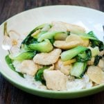 Stir-fried chicken and bok choy